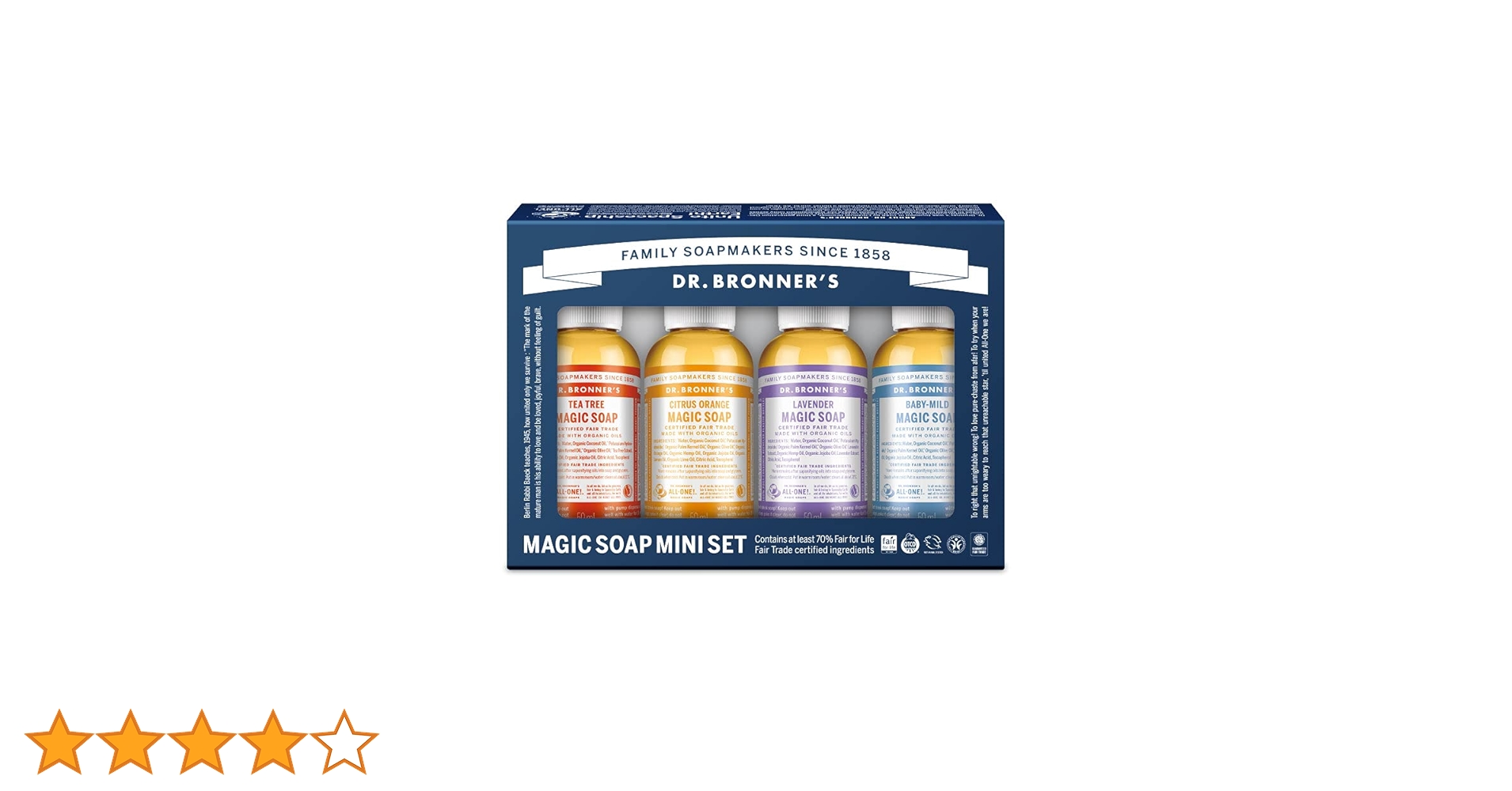 Amazon | Dr. Bronner's マジックソープ ミニセット 59ml×4本